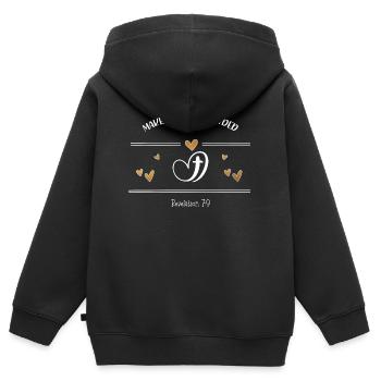 Christian Design Make heaven crowded - Kids Premium Organic Zip-up Hoodie - black - Back - AI Model Kid Male (0cm)