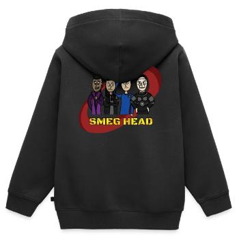 Smeg Head Characters - Kids Premium Organic Zip-up Hoodie - black - Back - AI Model Kid Male (0cm)