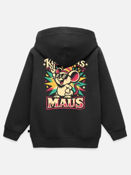 Karnevalsmaus Rock Musik Lustig Geschenk - Kinder Premium Organic Zip Hoodie - Schwarz