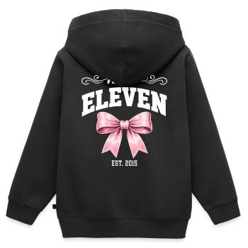 Hello Eleven Est. 2015 – Geburtstagskind - Kinder Premium Organic Zip Hoodie - Schwarz - Hinten - AI Model Kid Male (0cm)