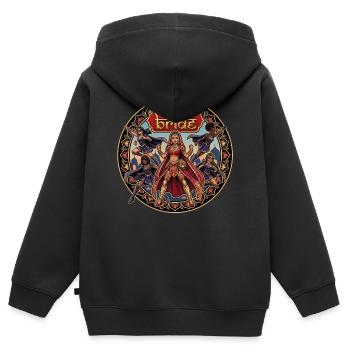 Team Bride Mandala Kraft - Kinder Premium Organic Zip Hoodie - Schwarz - Hinten - AI Model Kid Male (0cm)
