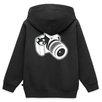 Camera Photographer Photography Photograph Photo Picture - Kids Premium Organic Zip-up Hoodie - black - Back - AI Model Kid Male (0cm)