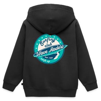 Wassersport - Kinder Premium Organic Zip Hoodie - Schwarz - Hinten - AI Model Kid Male (0cm)
