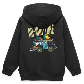 Ad-Van-Ture Camper - Kinder Premium Organic Zip Hoodie - Schwarz - Hinten - AI Model Kid Male (0cm)