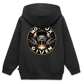 pas de flux donné 9 - Sweat Premium à capuche zippé enfant bio - noir - Dos - AI Model Kid Male (0cm)