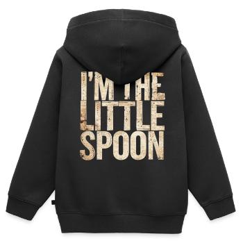 I'm The Little Spoon 14 - Kinder Premium Organic Zip Hoodie - Schwarz - Hinten - AI Model Kid Male (0cm)