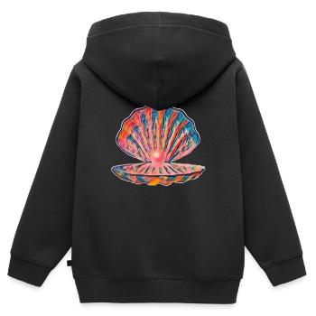 shell - Kids Premium Organic Zip-up Hoodie - black - Back - AI Model Kid Male (0cm)