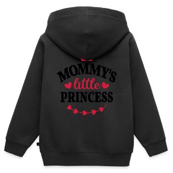 Mamas kleine Prinzessin Mutter Tochter Geschenk - Kinder Premium Organic Zip Hoodie - Schwarz - Hinten - AI Model Kid Male (0cm)