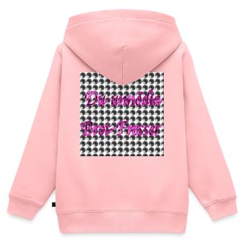 Du unnödia Brot-Fresser - Spruch - Kinder Premium Organic Zip Hoodie - Rosa - Hinten - AI Model Kid Female (0cm)