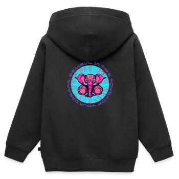 Träume werden wahr: Erwecke die Kraft in dir! - Kinder Premium Organic Zip Hoodie - Schwarz - Hinten - AI Model Kid Male (0cm)