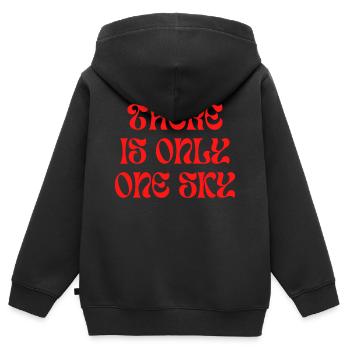 Un ciel - Sweat Premium à capuche zippé enfant bio - noir - Dos - AI Model Kid Male (0cm)