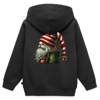 Elijah Wichtel - Kinder Premium Organic Zip Hoodie - Schwarz - Hinten - AI Model Kid Male (0cm)