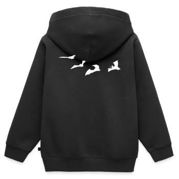 Fledermaus - Fledermäuse - Kinder Premium Organic Zip Hoodie - Schwarz - Hinten - AI Model Kid Male (0cm)