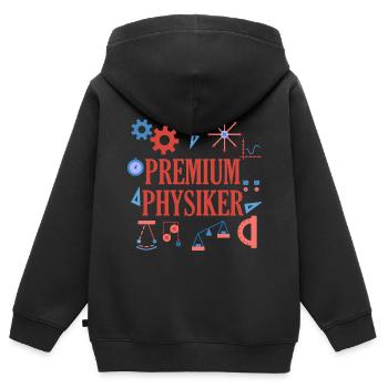 Physique - Sweat Premium à capuche zippé enfant bio - noir - Dos - AI Model Kid Male (0cm)