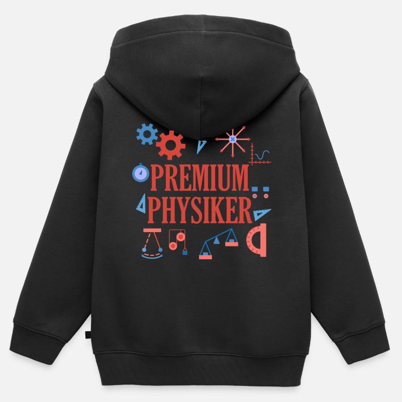 Physique - Sweat Premium à capuche zippé enfant bio - noir