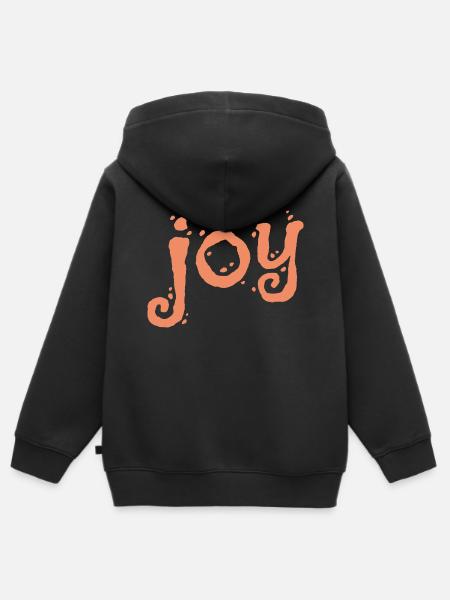 Joy - Kinder Premium Organic Zip Hoodie - Schwarz