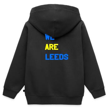 Wir sind Leeds - Kinder Premium Organic Zip Hoodie - Schwarz - Hinten - AI Model Kid Male (0cm)