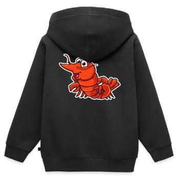 Hummer - Kinder Premium Organic Zip Hoodie - Schwarz - Hinten - AI Model Kid Male (0cm)