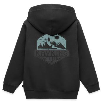 Wassersport - Kinder Premium Organic Zip Hoodie - Schwarz - Hinten - AI Model Kid Male (0cm)