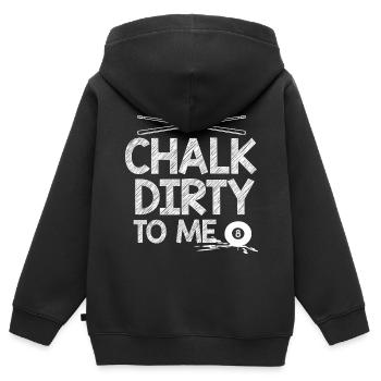Billard 8 boules - Sweat Premium à capuche zippé enfant bio - noir - Dos - AI Model Kid Male (0cm)