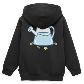 Süße Gießkanne - Kinder Premium Organic Zip Hoodie - Schwarz - Hinten - AI Model Kid Male (0cm)