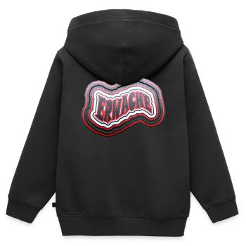 ERWACHE - Kinder Premium Organic Zip Hoodie - Schwarz - Hinten - AI Model Kid Male (0cm)