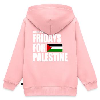Free palestine fridays for palestine - Kinder Premium Organic Zip Hoodie - Rosa - Hinten - AI Model Kid Female (0cm)