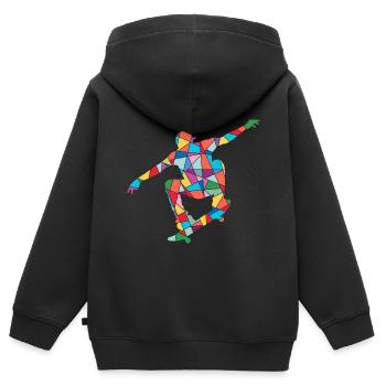 Skaten Skateboarder Skater Trick Kinder Skateboard - Kinder Premium Organic Zip Hoodie - Schwarz - Hinten - AI Model Kid Male (0cm)