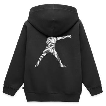Boxing Fingerprint Boxing Boxer - Kids Premium Organic Zip-up Hoodie - black - Back - AI Model Kid Male (0cm)