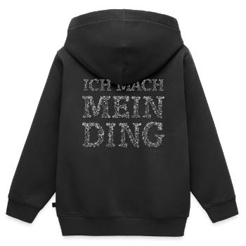Visual Shirts / Ich mach mein Ding - Kinder Premium Organic Zip Hoodie - Schwarz - Hinten - AI Model Kid Male (0cm)