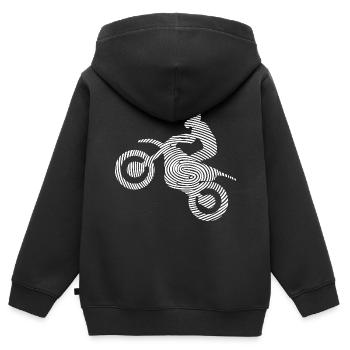 Dirt Bike Fingerabdruck Dirtbike Motocross - Kinder Premium Organic Zip Hoodie - Schwarz - Hinten - AI Model Kid Male (0cm)