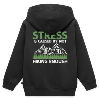 Bergsteigen - Kinder Premium Organic Zip Hoodie - Schwarz - Hinten - AI Model Kid Male (0cm)