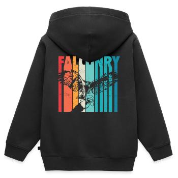 Falconry - Kids Premium Organic Zip-up Hoodie - black - Back - AI Model Kid Male (0cm)