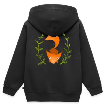 Wildtiere - Kinder Premium Organic Zip Hoodie - Schwarz - Hinten - AI Model Kid Male (0cm)