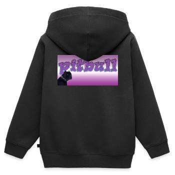 logo - Sweat Premium à capuche zippé enfant bio - noir - Dos - AI Model Kid Male (0cm)