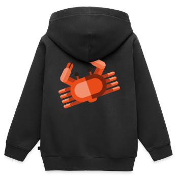 Meerestiere - Kinder Premium Organic Zip Hoodie - Schwarz - Hinten - AI Model Kid Male (0cm)
