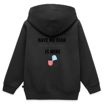 Infirmière psychiatrique - Sweat Premium à capuche zippé enfant bio - noir - Dos - AI Model Kid Male (0cm)