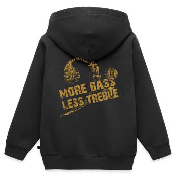 Mehr Bass weniger Treble - Kinder Premium Organic Zip Hoodie - Schwarz - Hinten - AI Model Kid Male (0cm)