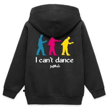 Genesis I Can't Dance Single Logo - Kids Premium Organic Zip-up Hoodie - black - Back - AI Model Kid Male (0cm)