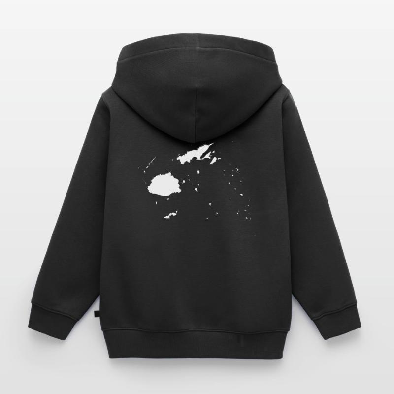 Fiji map flag Kids Premium Organic Zip-up Hoodie