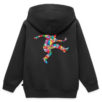 Parkour Running Colorful Freerunner Freerunning - Kids Premium Organic Zip-up Hoodie - black - Back - AI Model Kid Male (0cm)