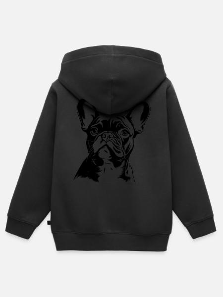 Französische Bulldogge - Kinder Premium Organic Zip Hoodie -