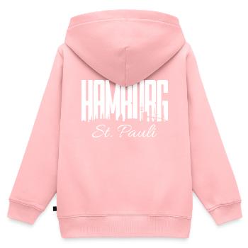 HAMBURG ST. PAULI - Kids Premium Organic Zip-up Hoodie - rose - Back - AI Model Kid Female (0cm)