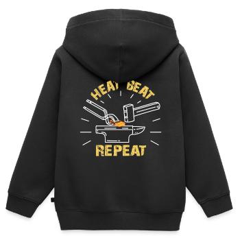 Blacksmith | Farrier - Kids Premium Organic Zip-up Hoodie - black - Back - AI Model Kid Male (0cm)