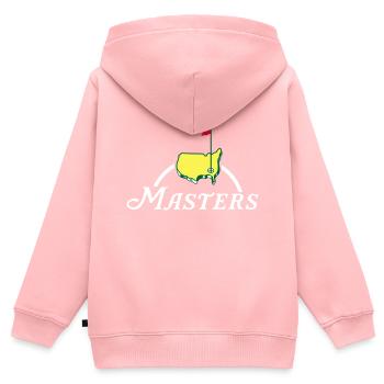 Meister - Kinder Premium Organic Zip Hoodie - Rosa - Hinten - AI Model Kid Female (0cm)