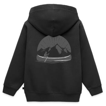 Wassersport - Kinder Premium Organic Zip Hoodie - Schwarz - Hinten - AI Model Kid Male (0cm)