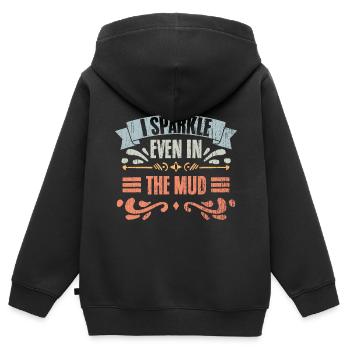 I Sparkle Even In The Mud Vintage Mud Runner A - Kids Premium Organic Zip-up Hoodie - black - Back - AI Model Kid Male (0cm)