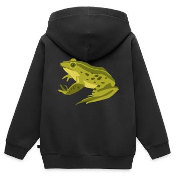 Meerestiere - Kinder Premium Organic Zip Hoodie - Schwarz - Hinten - AI Model Kid Male (0cm)