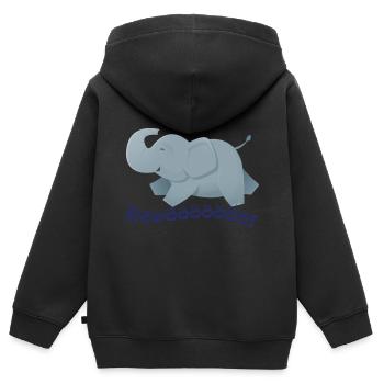 Wildtiere - Kinder Premium Organic Zip Hoodie - Schwarz - Hinten - AI Model Kid Male (0cm)