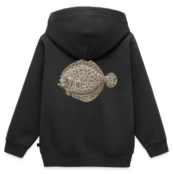 Meerestiere - Kinder Premium Organic Zip Hoodie - Schwarz - Hinten - AI Model Kid Male (0cm)